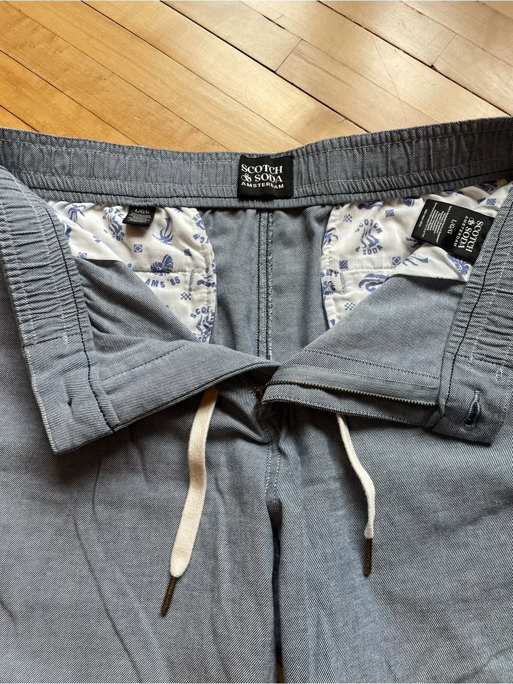 SCOTCH & SODA Fave Regular Fit Drawstring Elastic Waist Chino Shorts Preppy